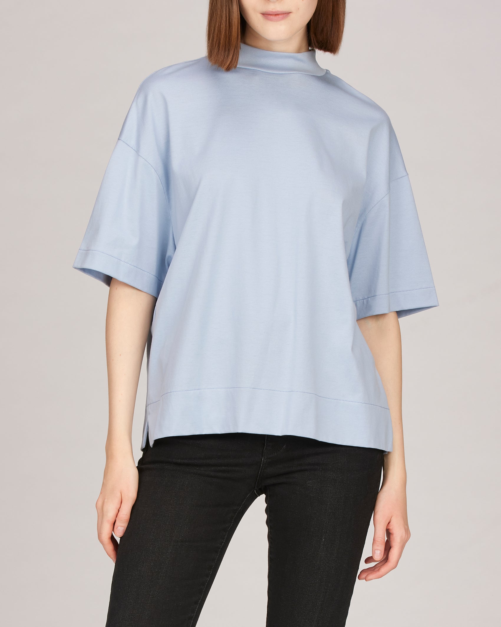 Remy Mock Neck Boxy T-Shirt