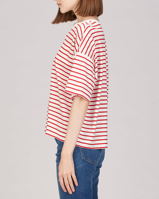 Evie Short Sleeve Boxy Striped T-Shirt