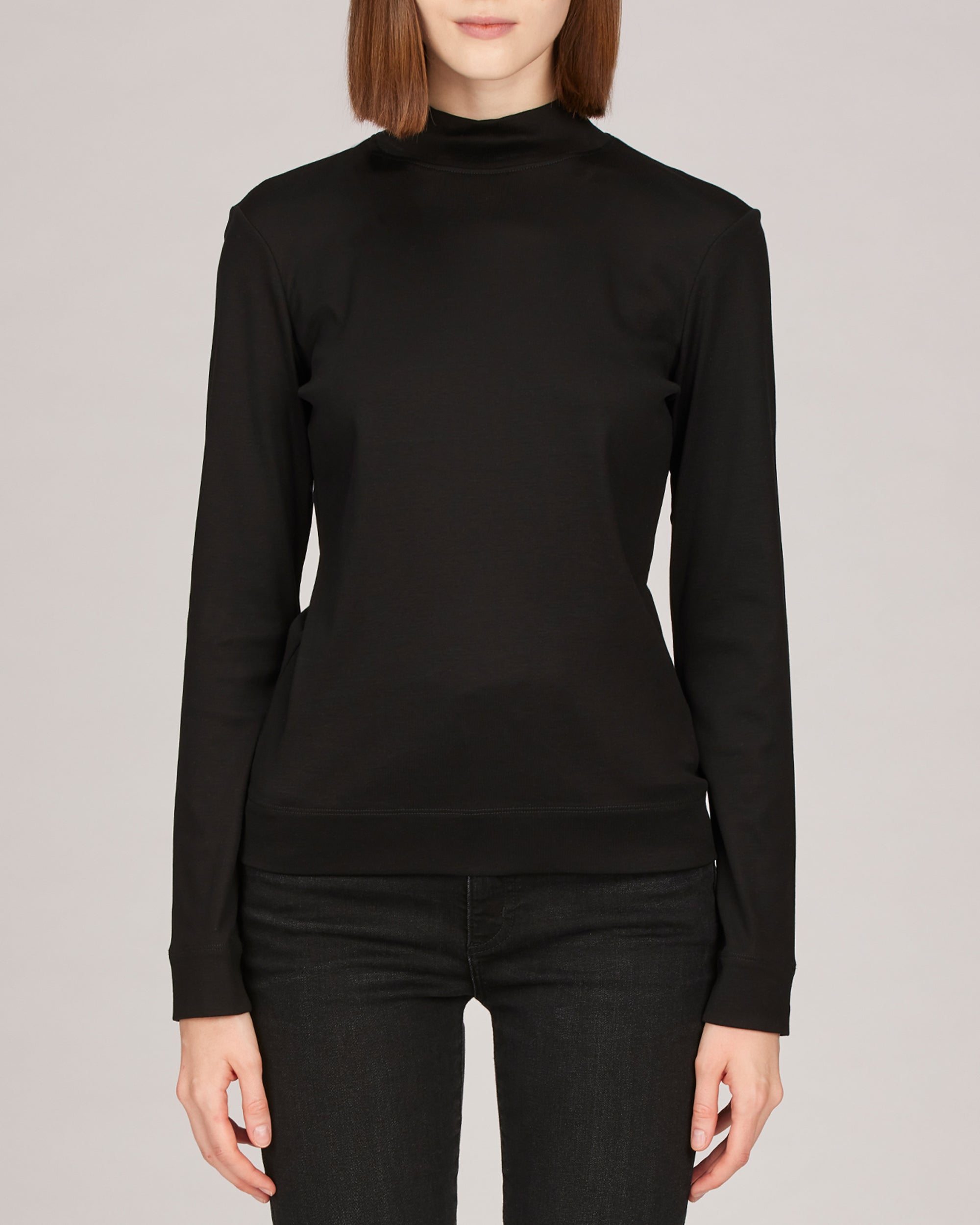 Emma Long Sleeve High-Rise Mock Neck T-Shirt – YJACK