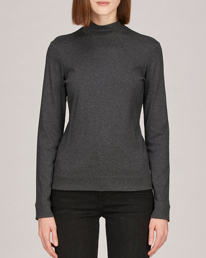 Emma Long Sleeve High-Rise Mock Neck T-Shirt