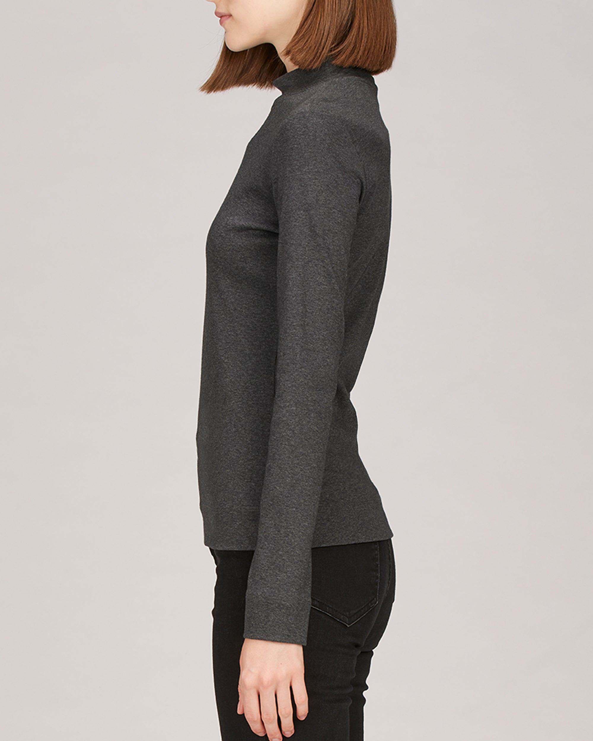 Emma Long Sleeve High-Rise Mock Neck T-Shirt – YJACK