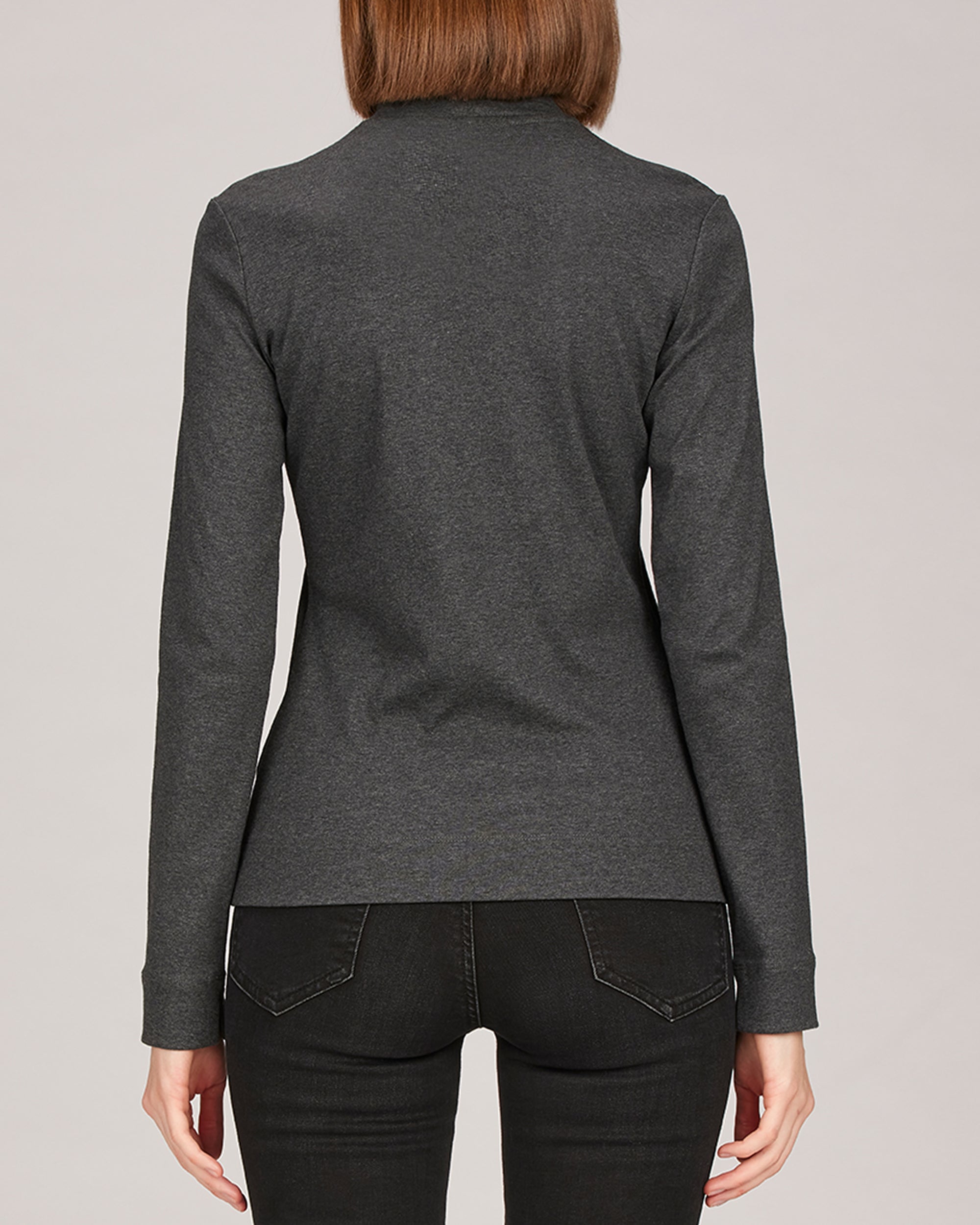 Emma Long Sleeve High-Rise Mock Neck T-Shirt – YJACK