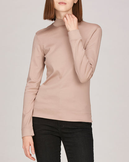 Emma Long Sleeve High-Rise Mock Neck T-Shirt