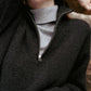 Women's Merino Wool Cashmere Quarter Zip-Up Pullover