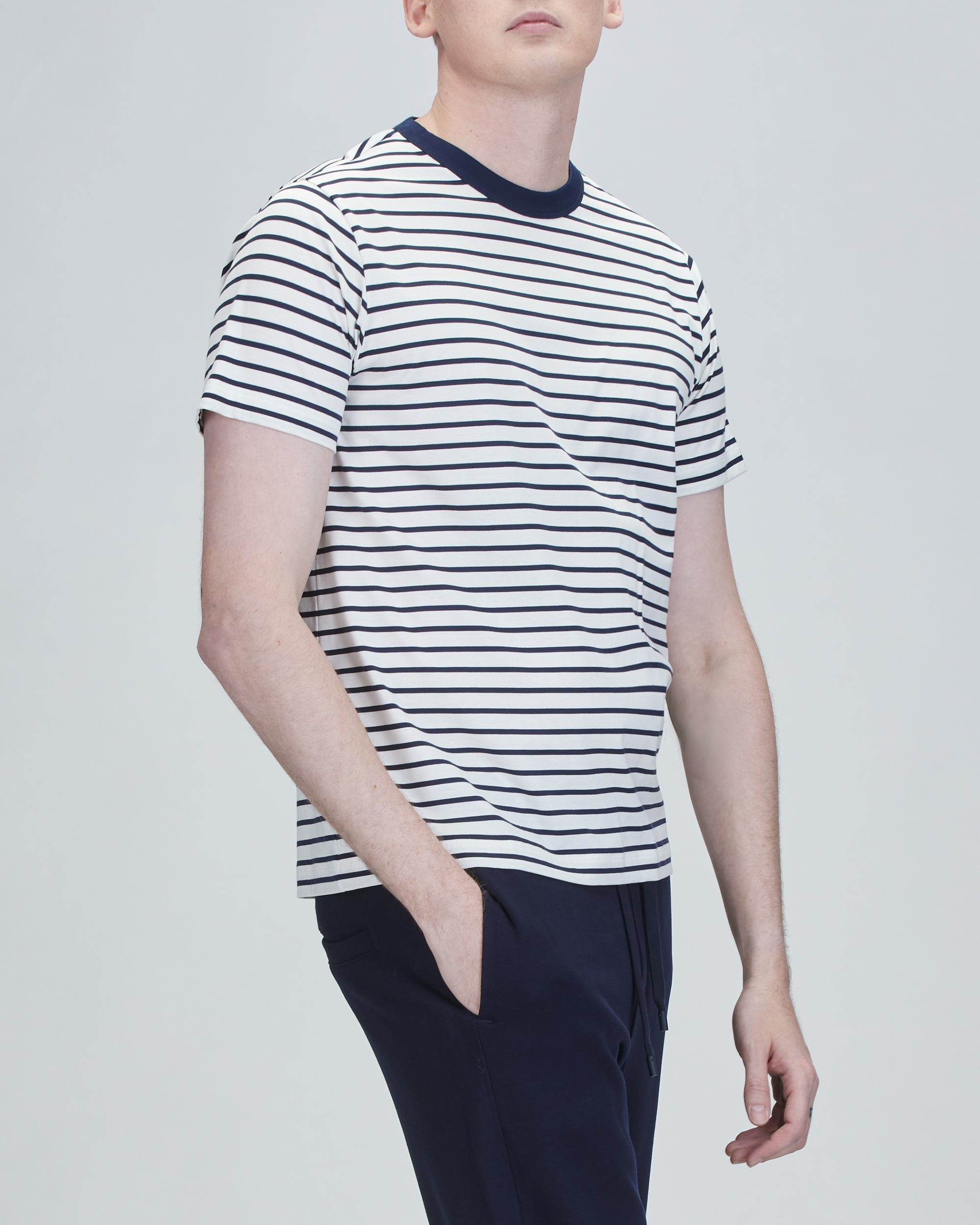 Andy Striped Crew Tee — EXFINA Cotton | YJACK
