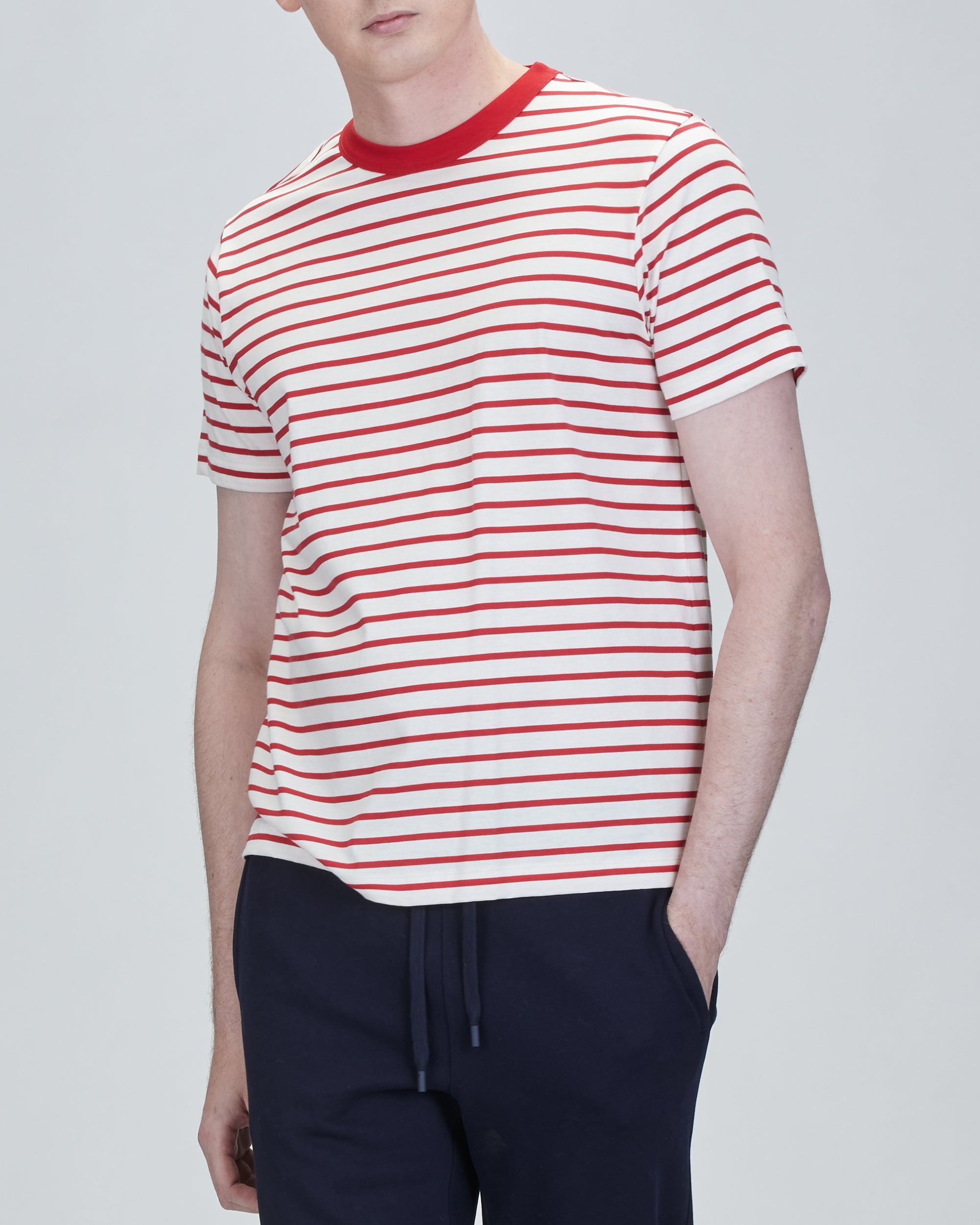 Andy Striped Crew Tee — EXFINA Cotton | YJACK