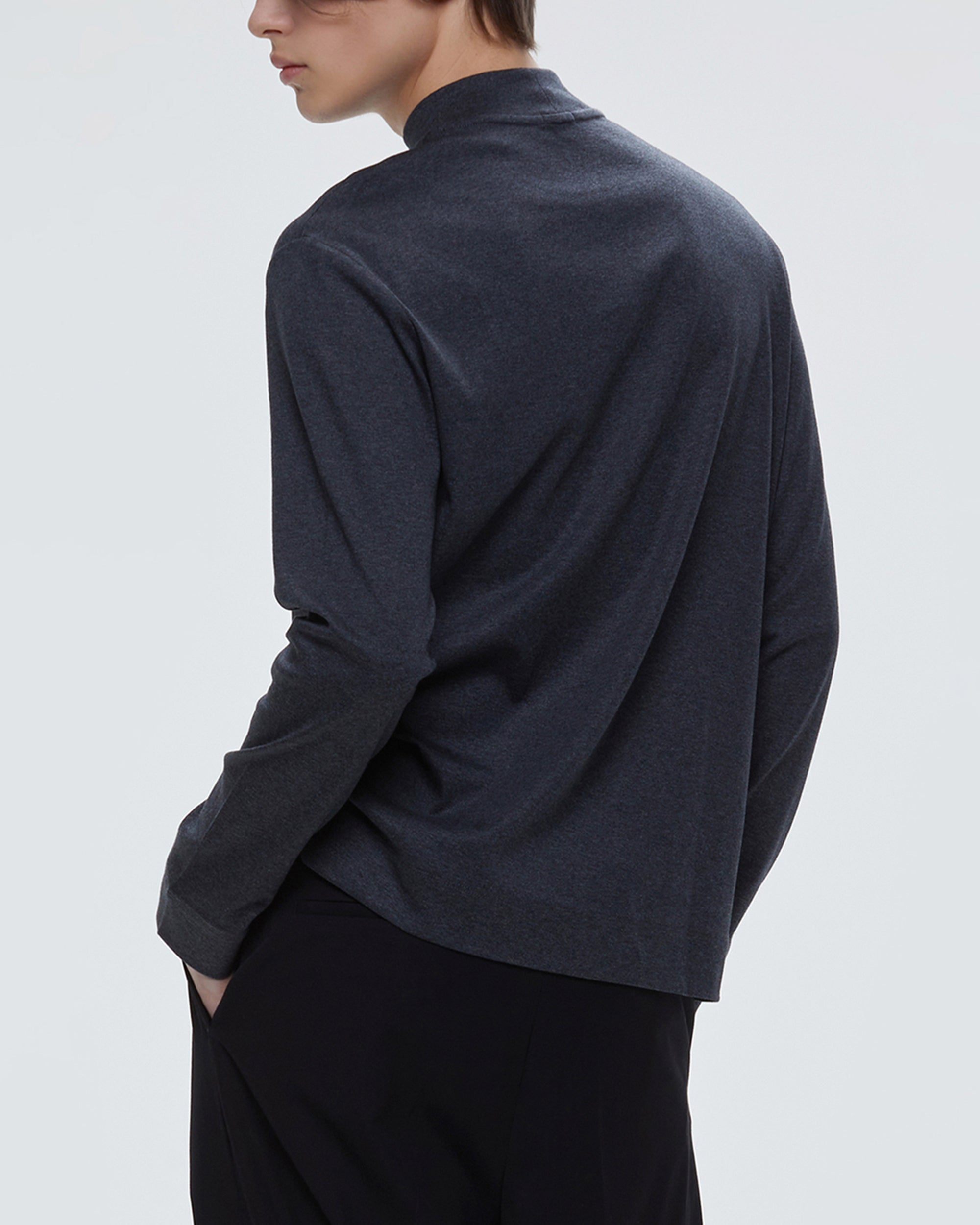 Liam Long Sleeve High-Rise Mock Neck T-Shirt – YJACK