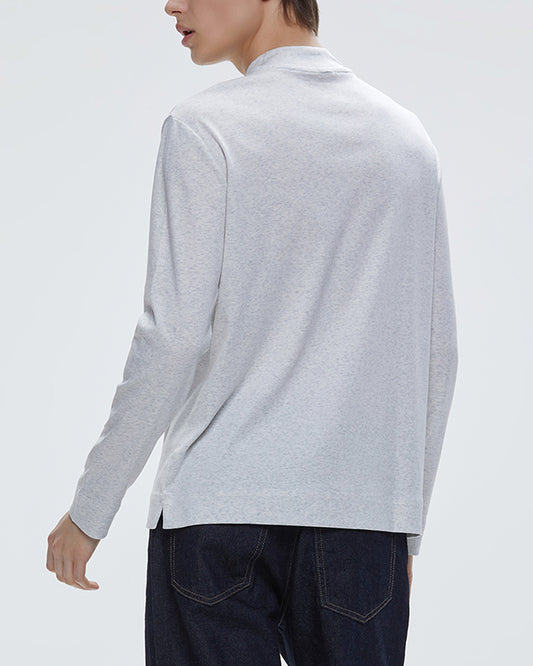 Liam Long Sleeve High-Rise Mock Neck T-Shirt